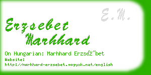 erzsebet marhhard business card